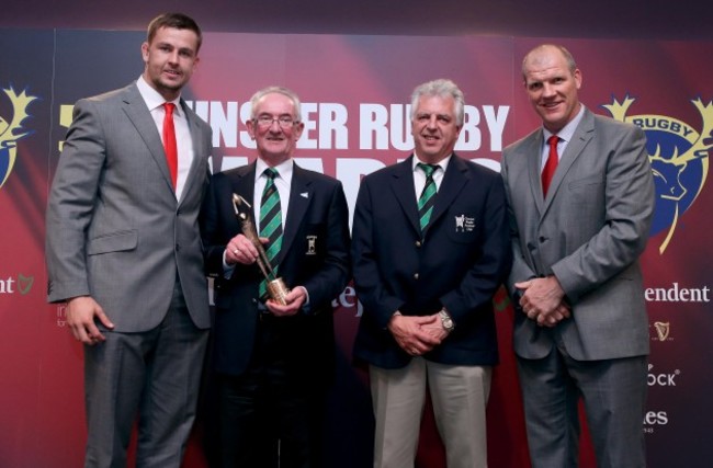 John Connery and Joe Wisener receives the Junior club of the year award on behalf of Clonmel from Dave Foley and Ultan O'Callaghan