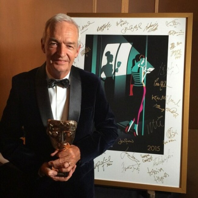 Jon Snow is awarded with this year's BAFTA fellowship - here he is backstage at the @houseoffraser #BAFTATV Awards! #BAFTA #awards #television