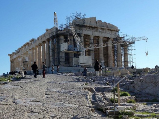 parthenon-with-scaffolding-athens-greece