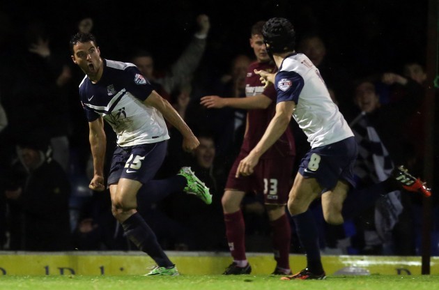 Soccer - Sky Bet League Two - Play Off Semi Final - First Leg - Southend United v Stevenage - Roots Hall