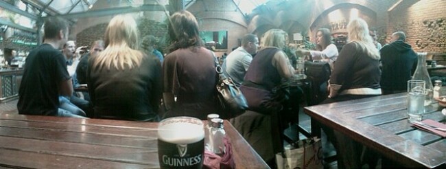 Saturday night in Market Bar pub in Dublin