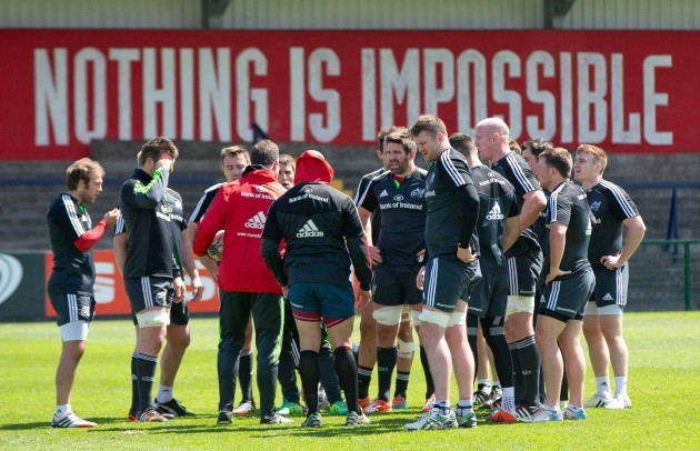 A general view of Munster training