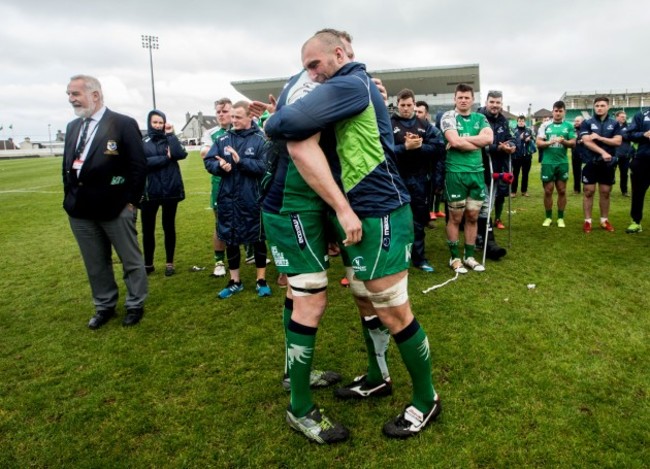 Michael Swift with John Muldoon after the game