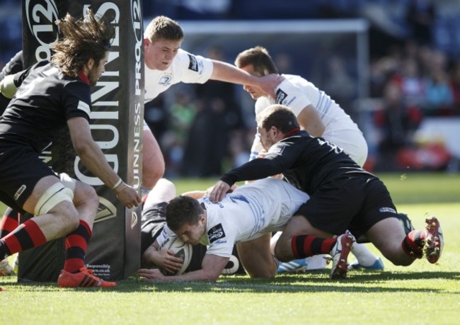 Luke McGrath goes over for a try