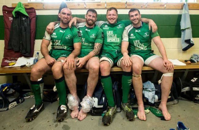 John Muldoon, Aly Muldowney, Michael Swift and Andrew Browne after the game