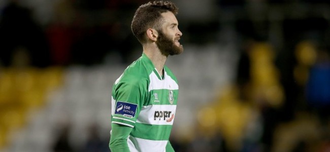 Kieran Marty Waters reacts after going close in the closing seconds of the game