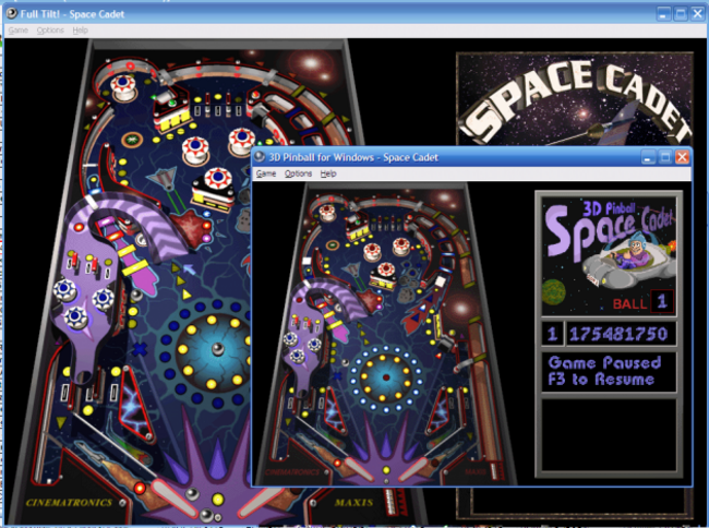 Space_Cadet_Pinball,_Visual_Comparison_of_Full_Tilt_and_Windows_XP_versions