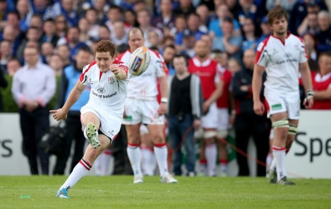 Paddy Jackson kicks a penalty
