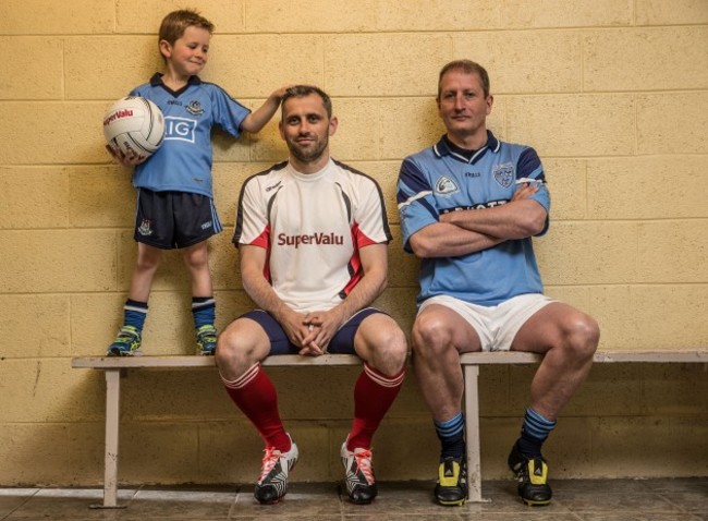 Alan Brogan, his son Jamie and Mick Galvin