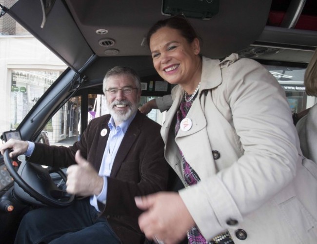  Pictured is Sinn Fein President Gerry Ad