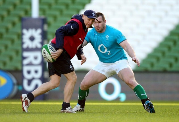 Joe Schmidt with Cian Healy