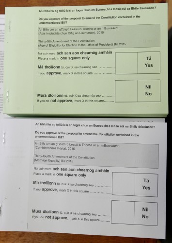 Pictured are ballots for the Referendums