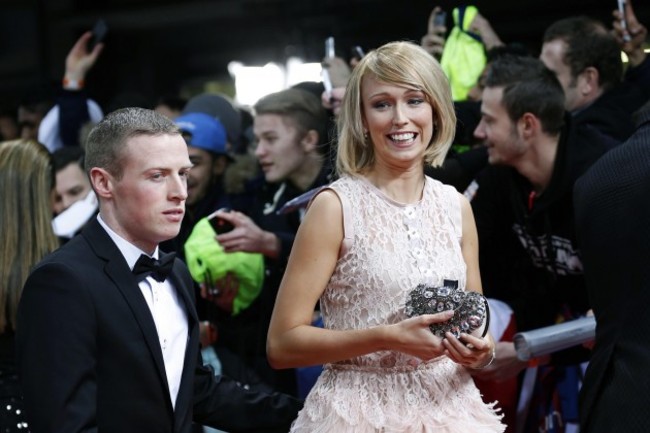 Stephanie Roche arrives with boyfriend Dean Sambra