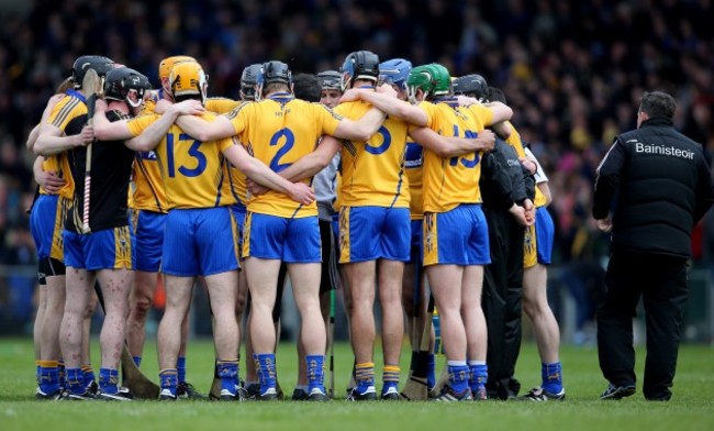 Clare team huddle