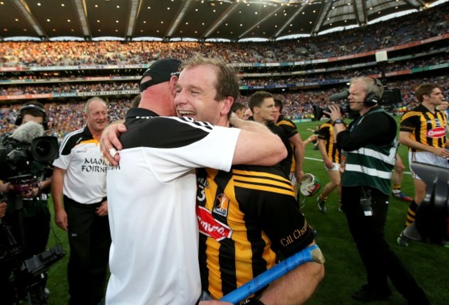 Brian Cody celebrates with JJ Delaney