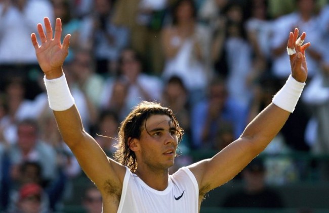 Rafael Nadal celebrates 30/6/2008