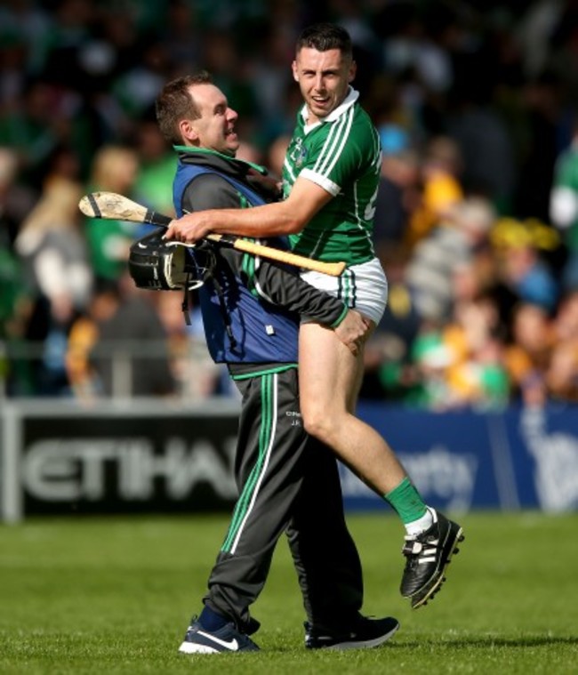 John Fitzgibbon celebrates with Dr. James Ryan