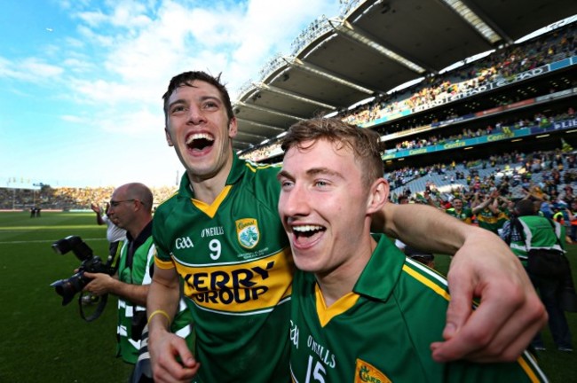 David Moran and James OÕDonoghue celebrate