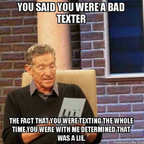 Hahaha too good. #Maury #thatwasalie #badtexter