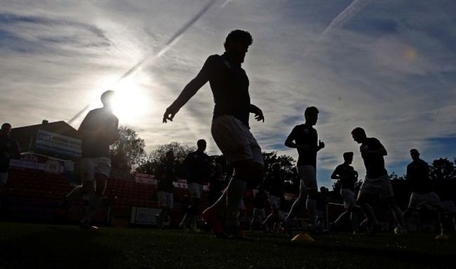 The Pat's team during their warm up