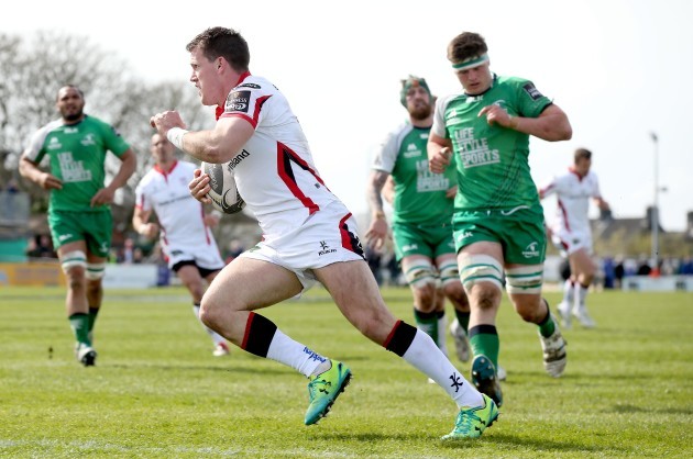 Craig Gilroy scores his side's third try