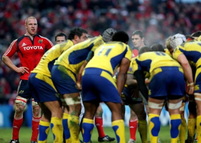 Paul O'Connell looks on following an Incident with Jamie Cudmore