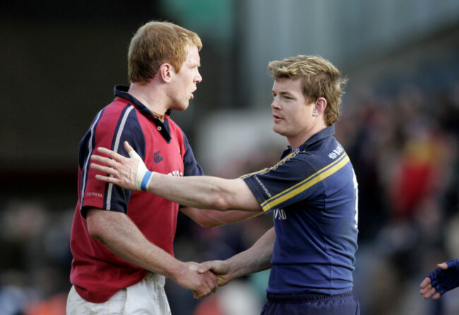 Brian O'Driscoll congratulates Brian O'Driscoll congratulates Paul O'Connell