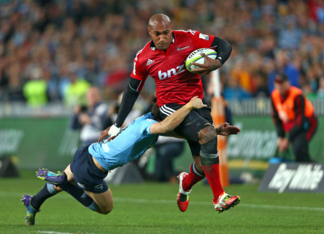 Nemani Nadolo is tackled by Adam Ashley-Cooper