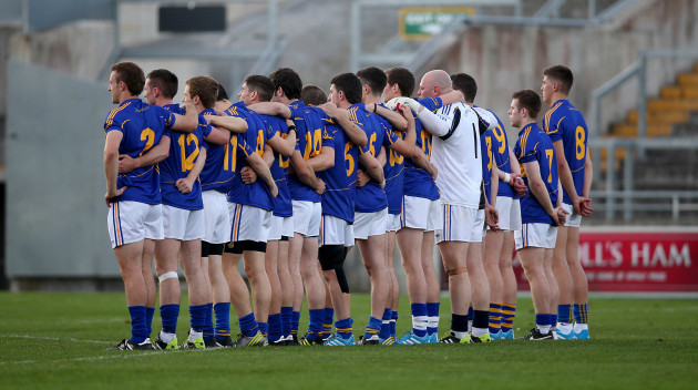 The Tipperary team stand for The National Anthem