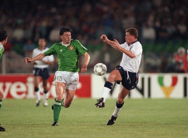 Andy Townsend and Paul Gascoigne 1990