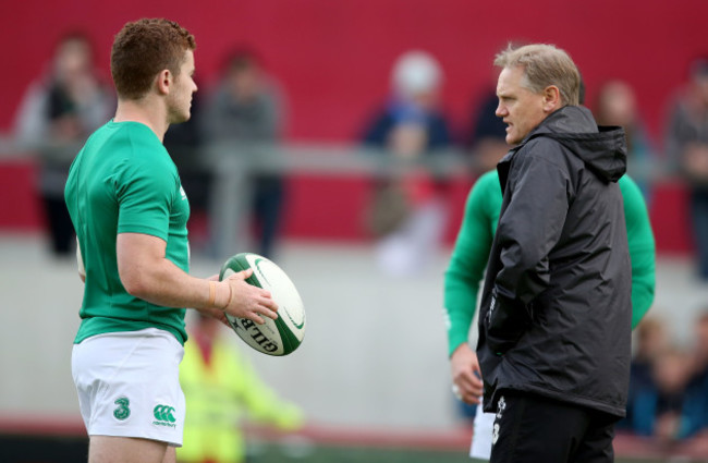 Joe Schmidt with Paddy Jackson