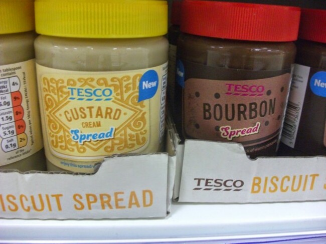 tesco+custard+cream+bourbon+cream+spread