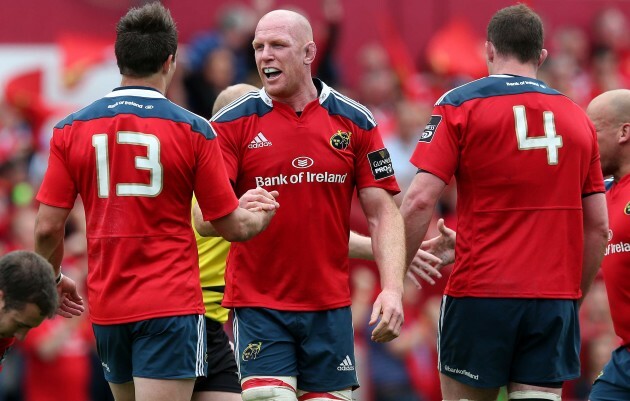 Paul O'Connell celebrates at the final whistle