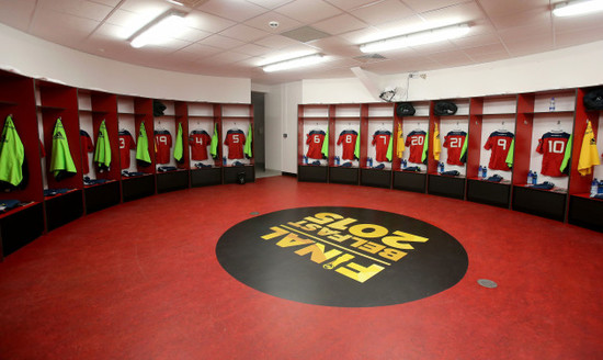 A view of the Munster changing room