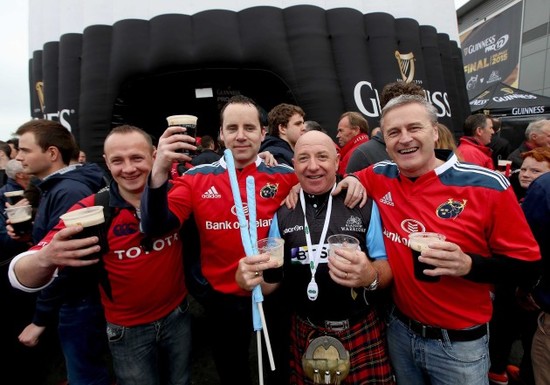 Munster and Glasgow fans before the game