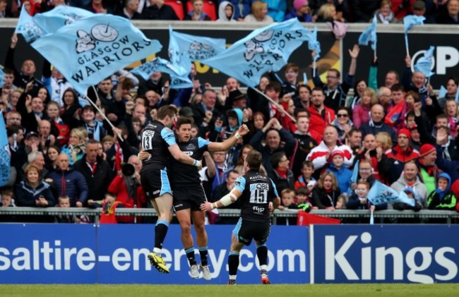 DTH van der Merwe celebrates scoring their second try