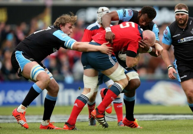 Paul O'Connell with Jonny Gray and Leone Nakarawa