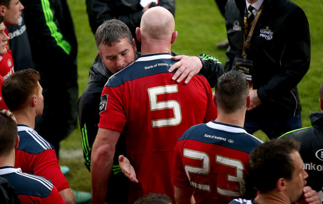 Anthony Foley and Paul O'Connell after the game