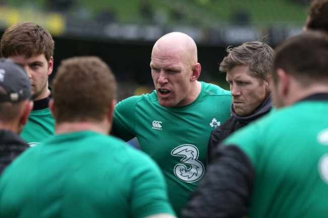 Paul O'Connell during the warm up