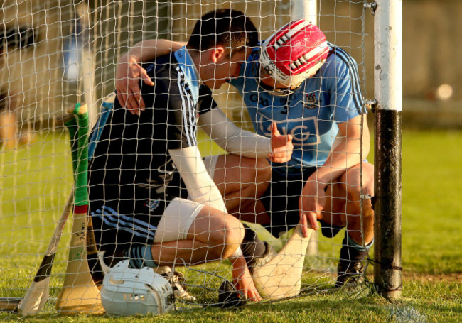 Sean Brennan consoled by Cian OÕCallaghan after the game