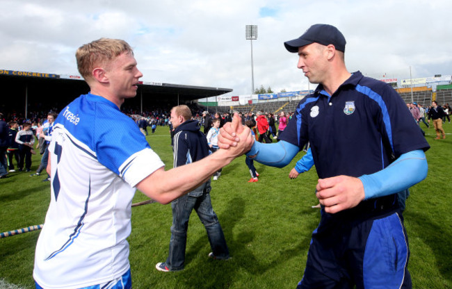 Philip Mahony celebrates with Dan Shanahan