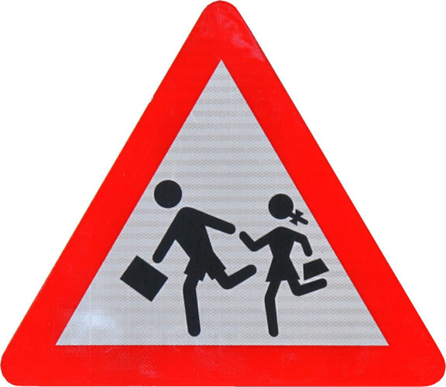 Warning Sign Children - standard Romanian shape