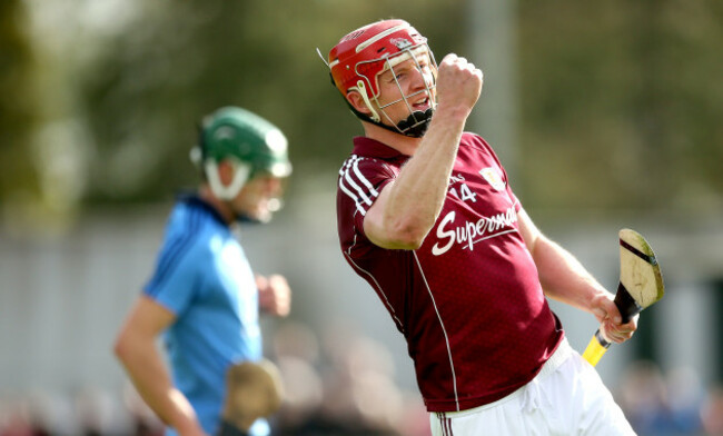 Joe Canning celebrates scoring a late point