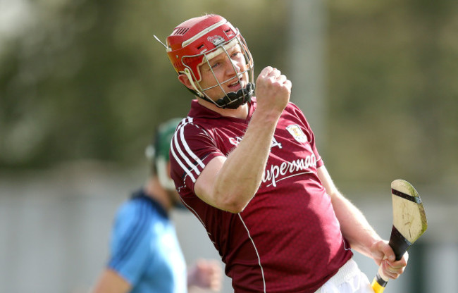 Joe Canning celebrates scoring a late point