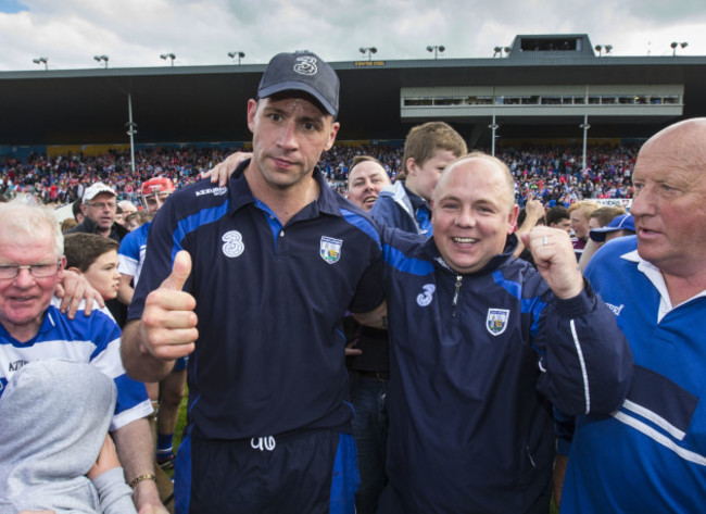 Dan Shanahan and Derek McGrath celebrate