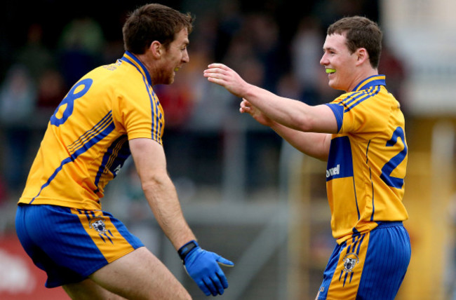 Gary Brennan celebrates with Davy OÕHalloranat the final whistle