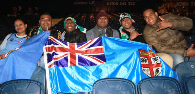 Fiji fans getting ready for the game 28/10/2013