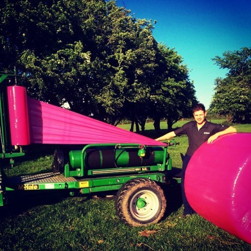 New colour now available! #WrapItPink #IrishCancerSociety #Dairygold #Healthcare #CancerAwareness #Health #Donate #Farm #Summer #Silage #Haylage #Farming #McHale #Wrapper #Bales #Pink #FieldsOfPink #GetBehindAGoodCause
