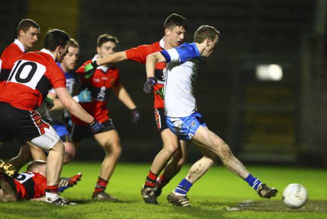 Maurice O'Gorman scores their second goal