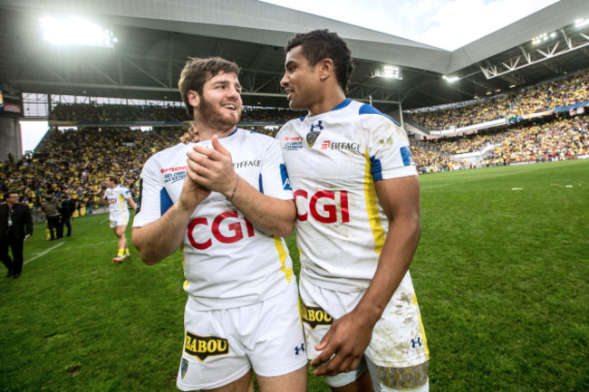 Camille Lopez and Wesley Fofana celebrate